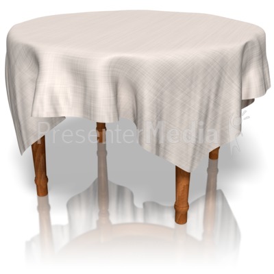 Table With Cloth - Presentation Clipart - Great Clipart for