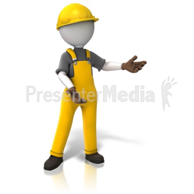 Construction Worker Display Presentation clipart