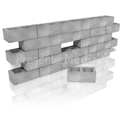 Cinder Block Wall Hole - Presentation Clipart - Great Clipart for