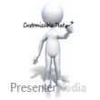 Stick Figure Writing With Black Pen Presentation clipart