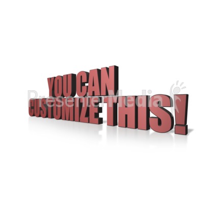 3d Two Line Text Presentation clipart