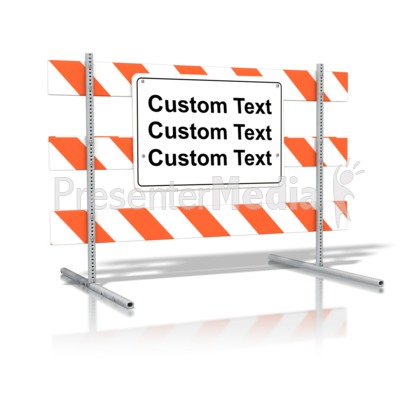 Standing Road Sign Blank Text Presentation clipart
