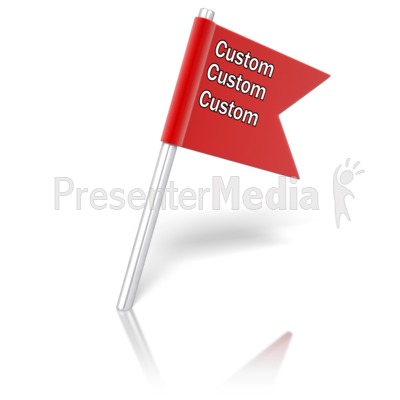 Flag Pin Angled Text Presentation clipart