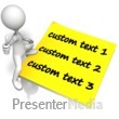 Figure Standing On Blank Note Text - Presentation Clipart