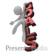 Stick Figure Hang From Text - Presentation Clipart
