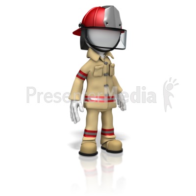 Firefighter Stand Presentation clipart