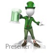 Stick Figure Leprachaun Cheers Presentation clipart
