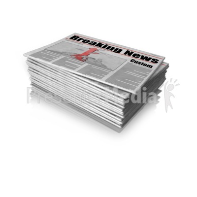 Newspaper Stack Text Presentation clipart