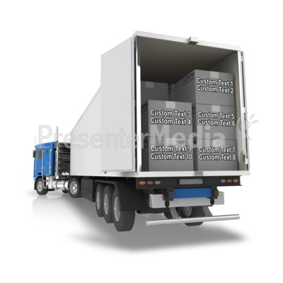 Semi Trailer Backup Boxes Text Presentation clipart