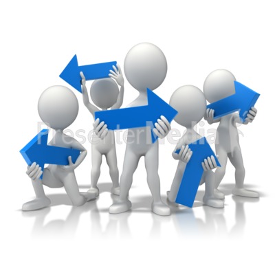 Group Opposite Directions Presentation clipart