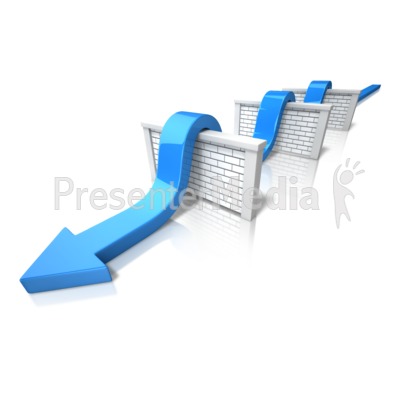 Arrow Jumping Walls Presentation clipart