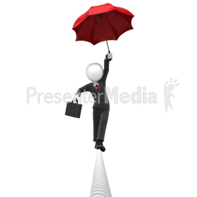 Figure Dangerous Tightrope Presentation clipart