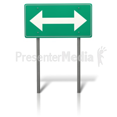 Arrow Split Sign Presentation clipart