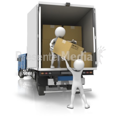Semi Loading Boxes Presentation clipart