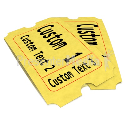 Pair Of Custom Movie Tickets Presentation clipart