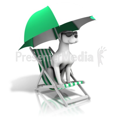 Lounging Dog Days Summer Presentation clipart