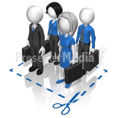 Business Team Cut Here Presentation clipart