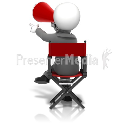 Director Sitting In Chair Presentation clipart