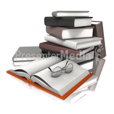 Books With Glasses Presentation clipart