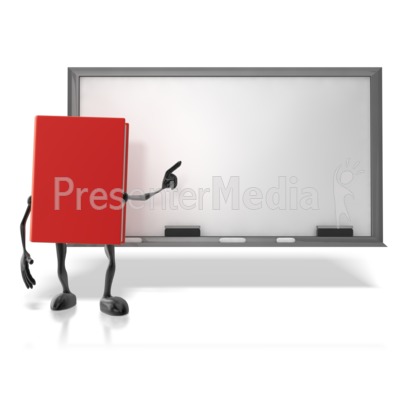 Book At Chalk Board Presentation clipart