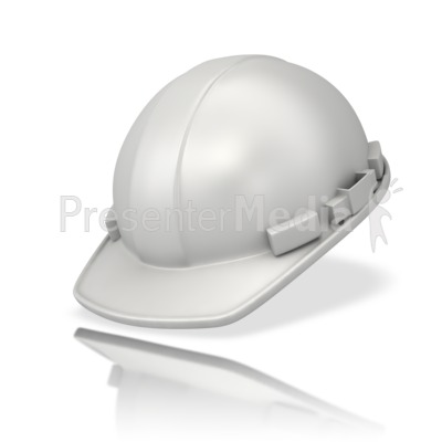 Plain White Hardhat Presentation clipart