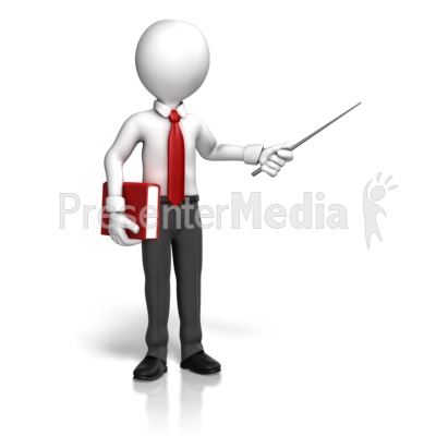 Man Teacher Book Point Presentation clipart