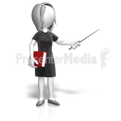 Woman Teacher Book Point Presentation clipart