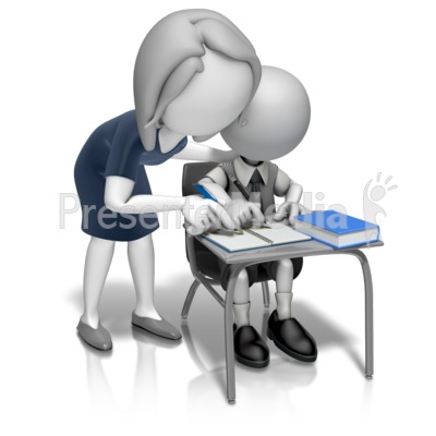 Woman Teacher Helping Presentation clipart