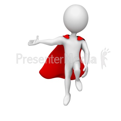 Superhero Gesturing Presentation clipart