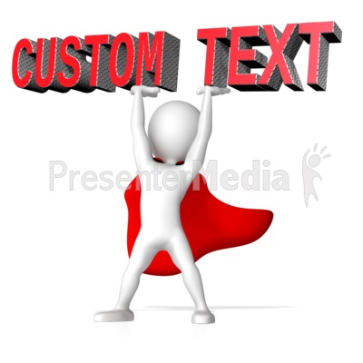 Super Hero Lifting Text Presentation clipart