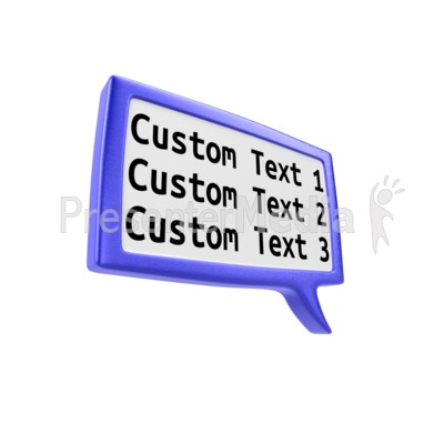 Custom Square Discussion Box Presentation clipart