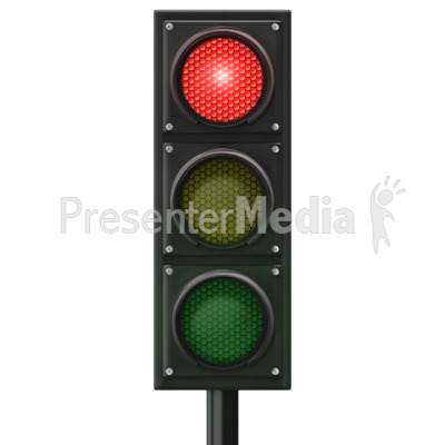 Traffic Light Red Front Presentation clipart