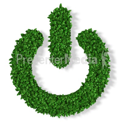 Grass Power Symbol Presentation clipart