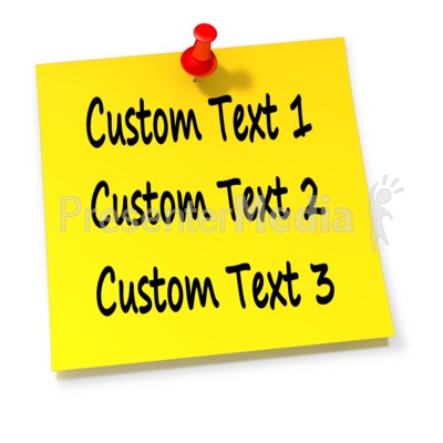Custom Thumbtack Note Presentation clipart