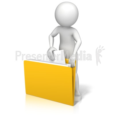 Figure Finding File Presentation clipart
