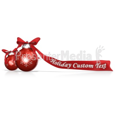Ornaments And Bows Custom Presentation clipart