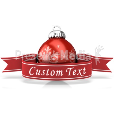 Ornament With Custom Banner Presentation clipart