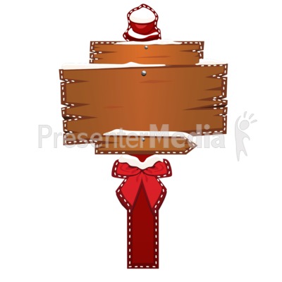 Paper Post Winter Sign Presentation clipart