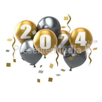Custom Year Balloons Presentation clipart