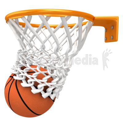 Basketball Going Through Net Clipart