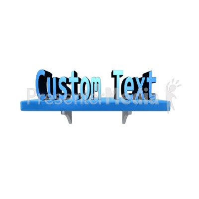 Custom Text On A Shelf Presentation clipart