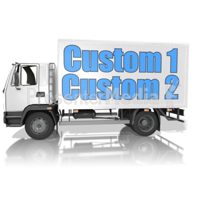 Custom Text Delivery Truck Presentation clipart