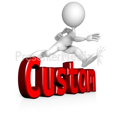 Figure Jump Custom Text Presentation clipart