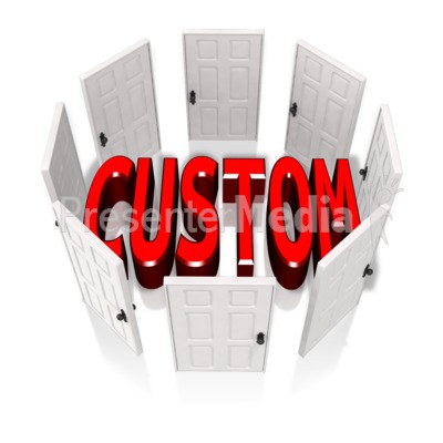 Custom Circle Of Doors Presentation clipart