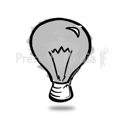 Light Bulb Sketch Off Presentation clipart