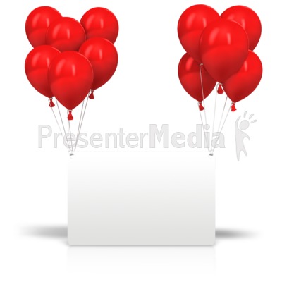 Celebration Balloons Card Presentation clipart