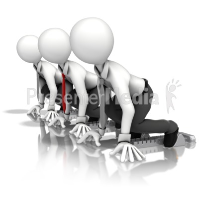 Business Men Race Presentation clipart