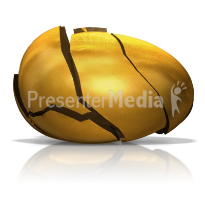 Broken Golden Egg Presentation clipart
