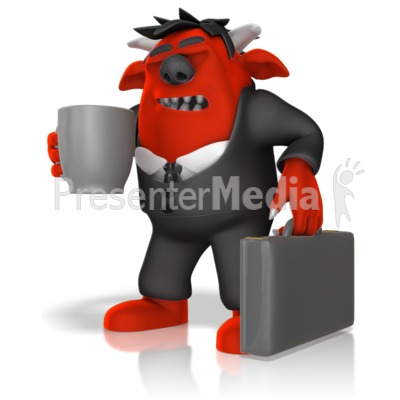 Monster Headed To Work Presentation clipart
