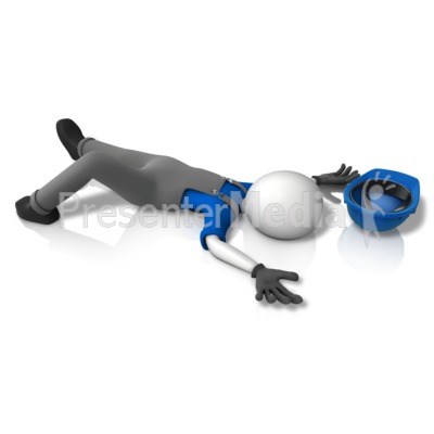 Construction Woker Unconscious Presentation clipart